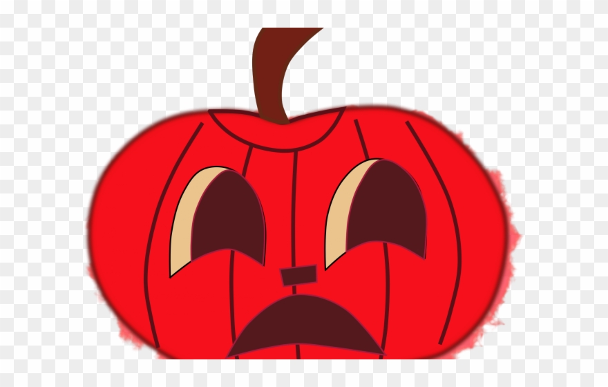 Red Clipart Halloween - Red Pumpkin Clipart - Png Download