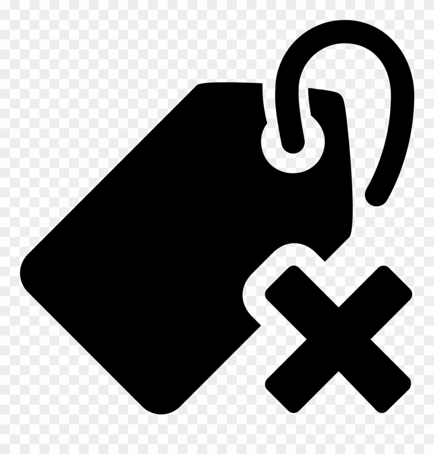 Remove Icon The - Black Price Tag Png Clipart