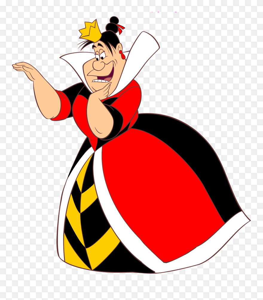 Oliveira Fashionando Alice No Pa U00eds Das Maravilhas - Alice In Wonderland Queen Of Hearts Cartoon Clipart