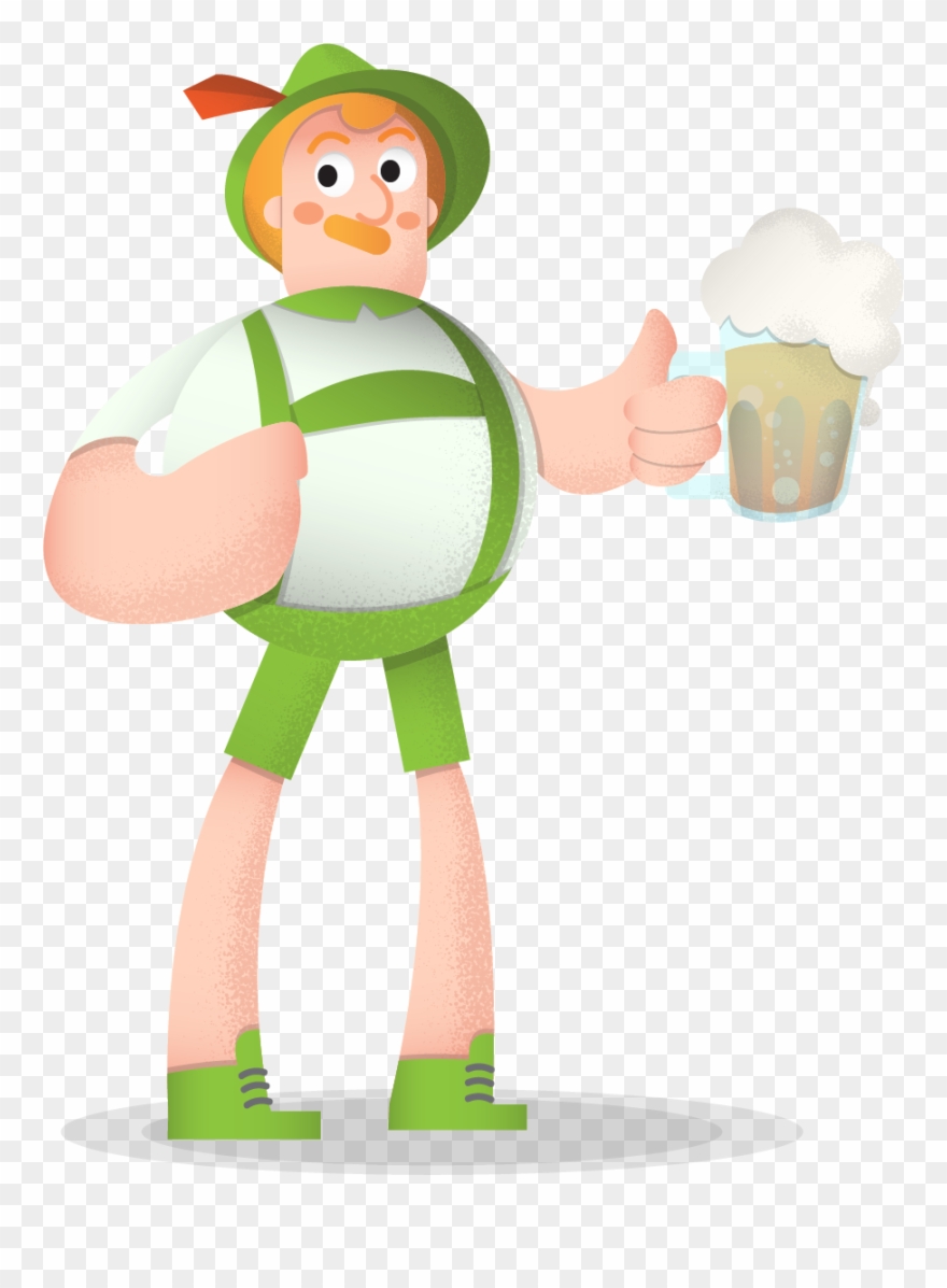 Oktoberfest Vector Cartoon - Vector Graphics Clipart