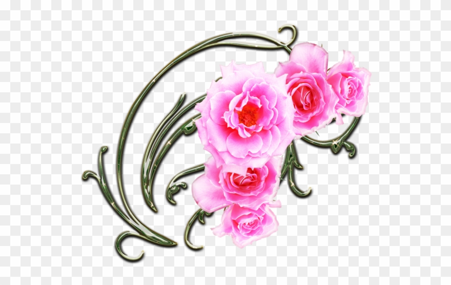 Swirls Clipart Glitter - Stickers 50x70 Fleur Fleur & Papillons - Paris - Png Download