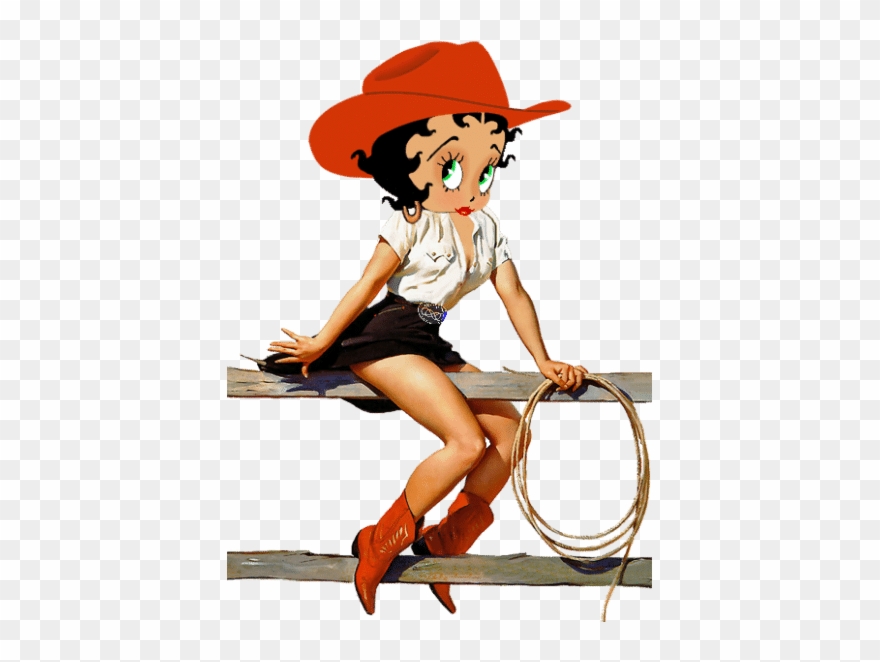 Betty Boop, - Gil Elvgren Pin Up Cowgirl Clipart