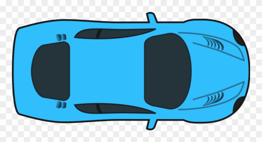 Simplebluecartopview - Car Top View No Background Clipart