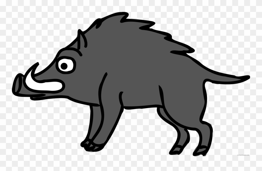 Boar Animal Free Black White Clipart Images Clipartblack - Cartoon Boar Png Transparent Png