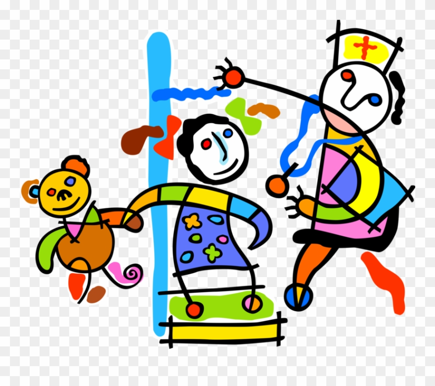 Vector Illustration Of Annual Checkup At Health Care - Infant Bodysuit Clipart