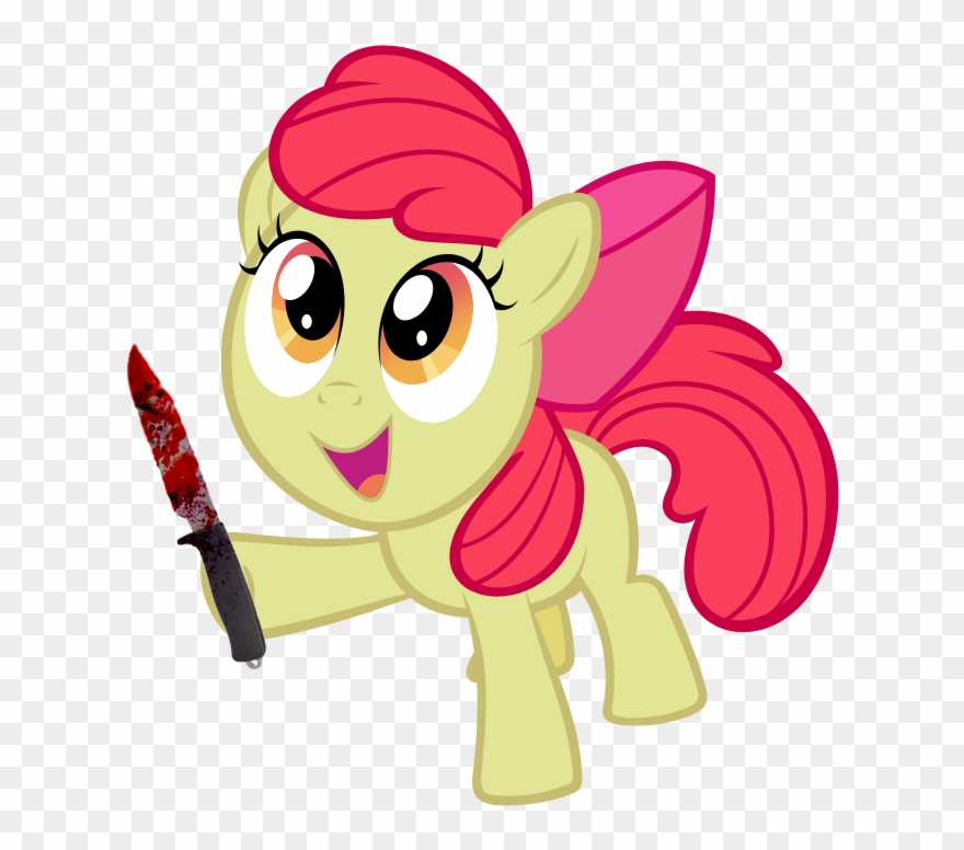 Apple Bloom, Blood, Bloody Knife, Knife, Semi-grimdark - Bloody Knife Clipart