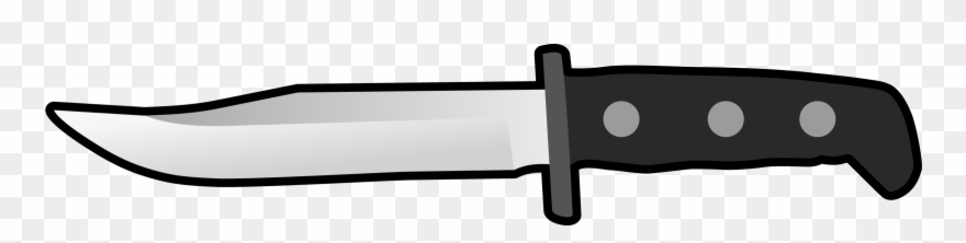 Clipart Simple Flat Knife Side View Switchblade Knife - Knife Clipart - Png Download