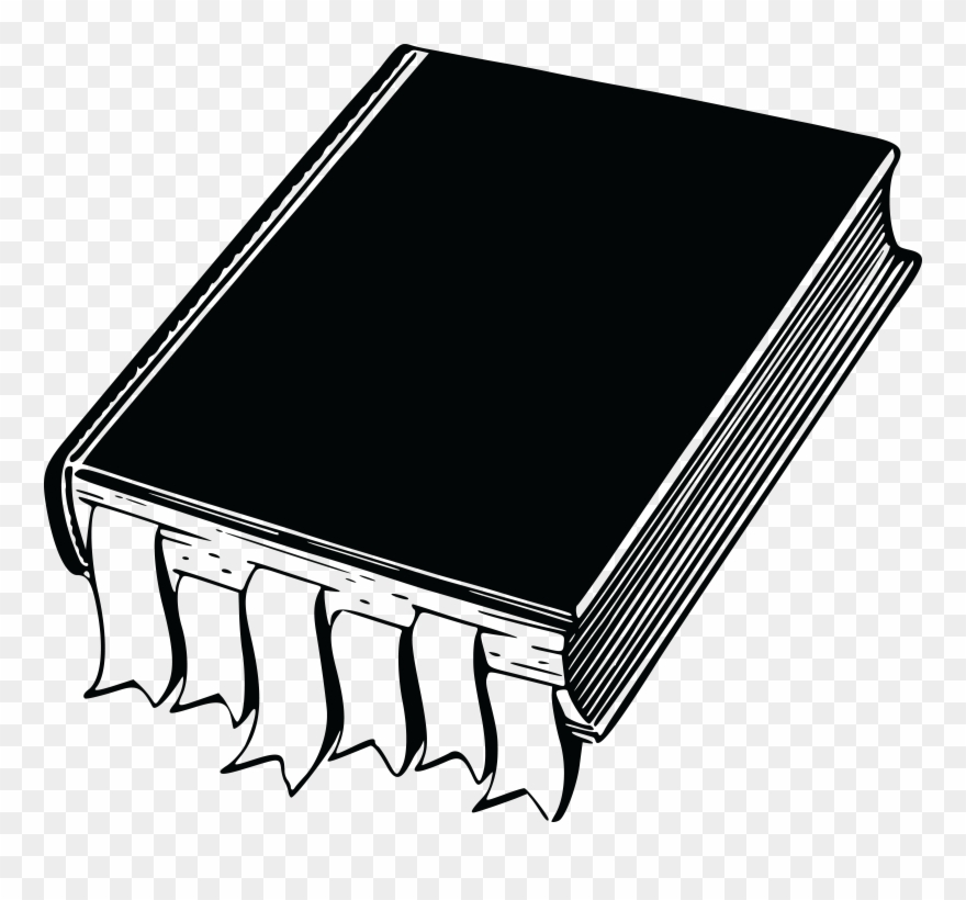 Computer Icons Paper Bookmark Black And White - Clip Art - Png Download