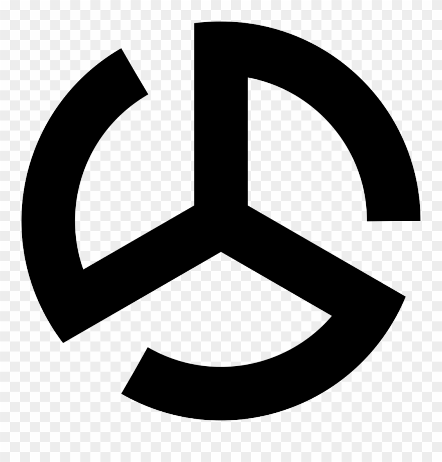 Broken Crossed Circle - Drei Hakenkreuz Clipart