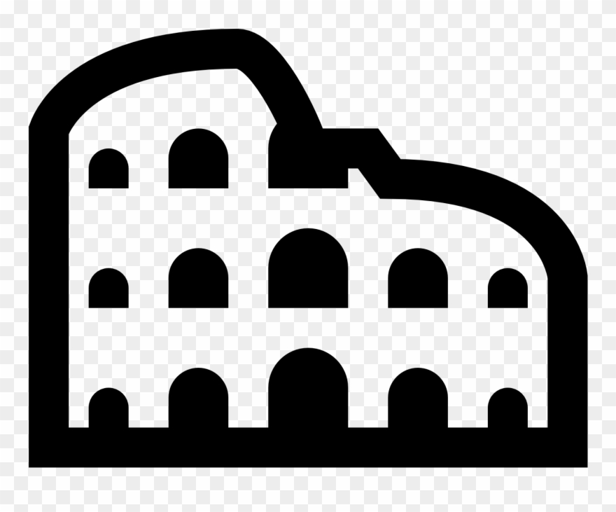 Colosseum Icon - Ícone Ruinas Png Clipart