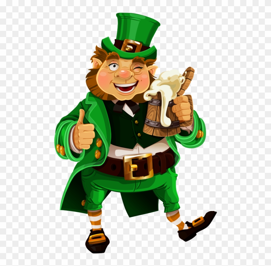 Cc E Ad Orig Saint Patrick - St Patrick's Day Leprechaun Beer Clipart