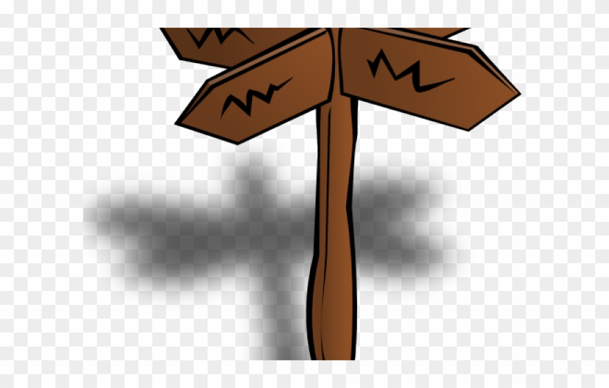Direction Clipart Crossroad - Cross Roads Sign - Png Download