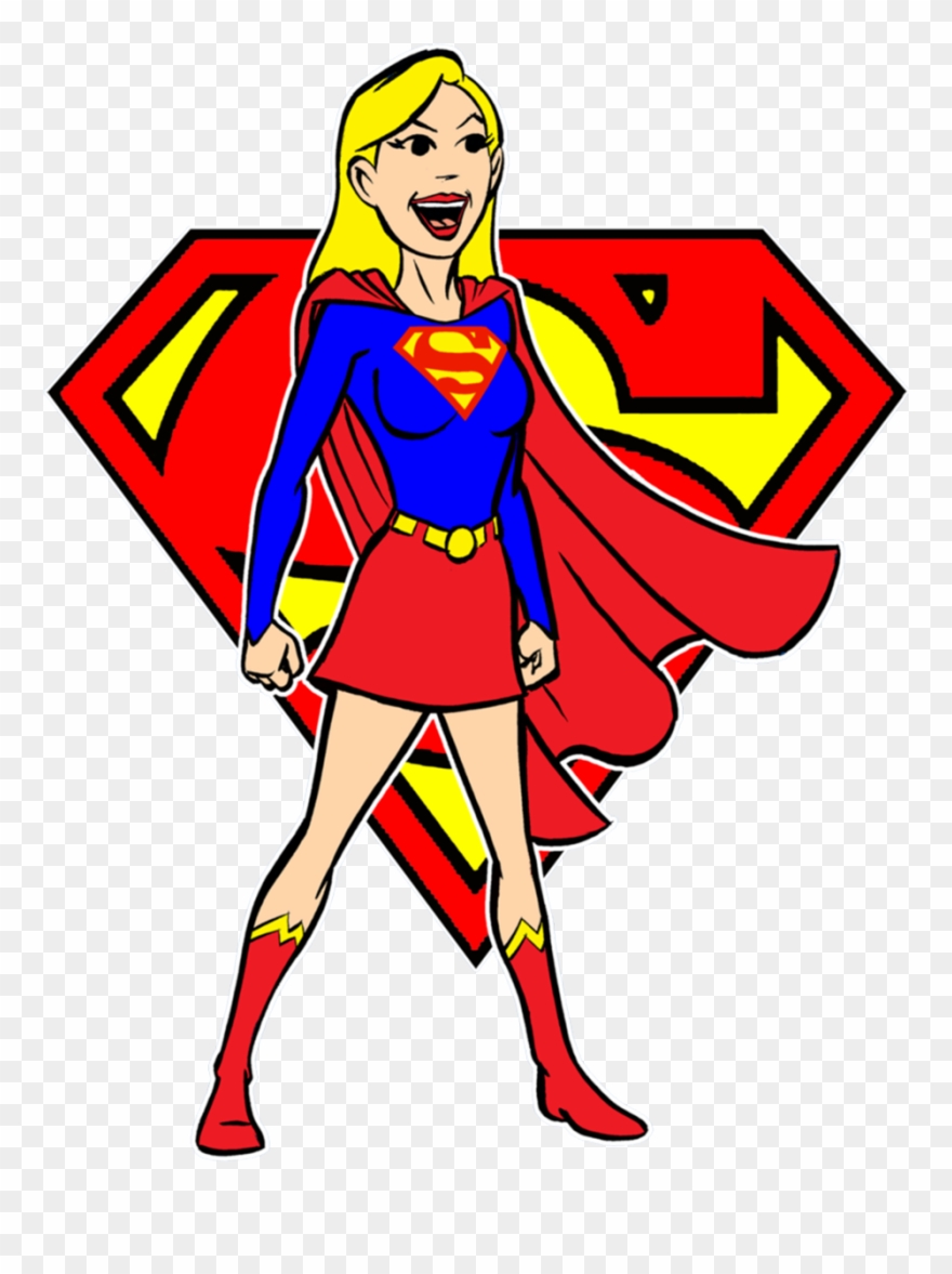 #3017 Supergirl Clip Art , He - Supergirl Clipart - Png Download