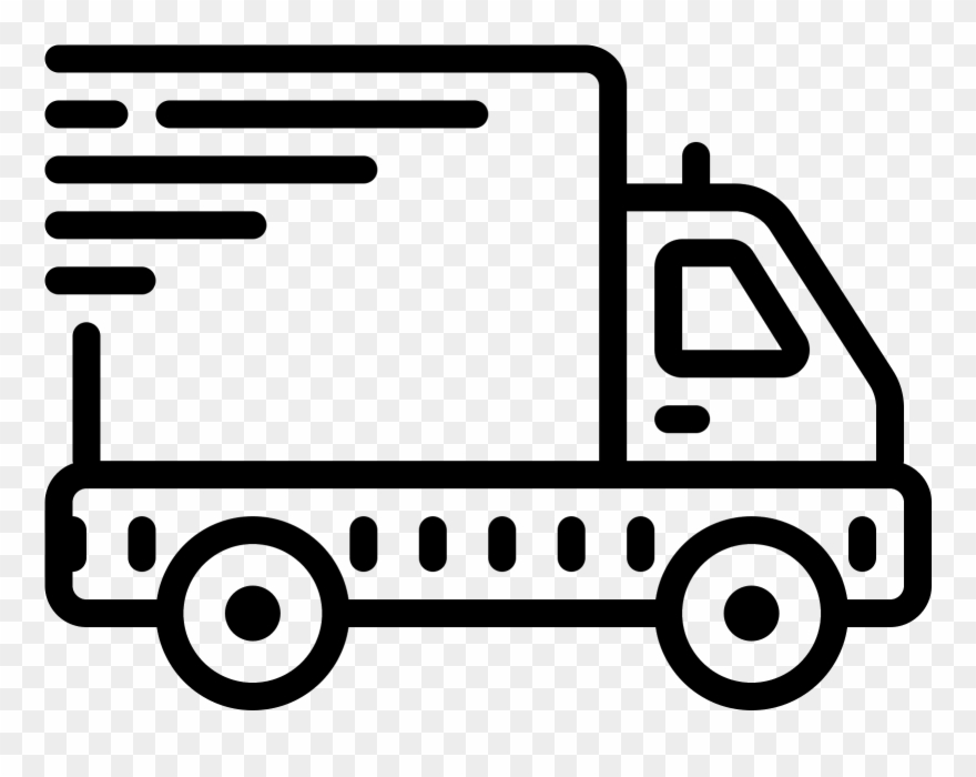 It's A Drawing Of A Moving Van - Pengiriman Mobil Icon Png Clipart