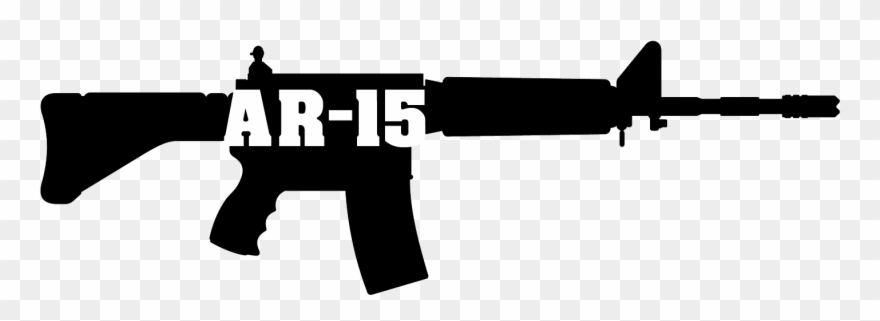 Gun Clipart Ar 15 - Assault Rifle - Png Download