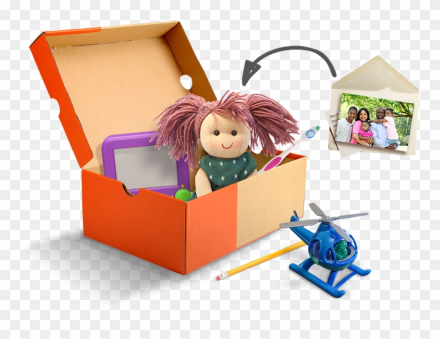 Shoebox With Toys2 - Samaritan's Purse Shoebox Top Clipart