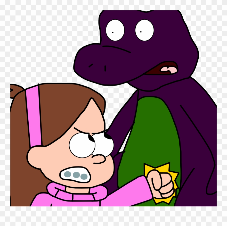 Barney And Friends Clip Art - Punches Barney - Png Download