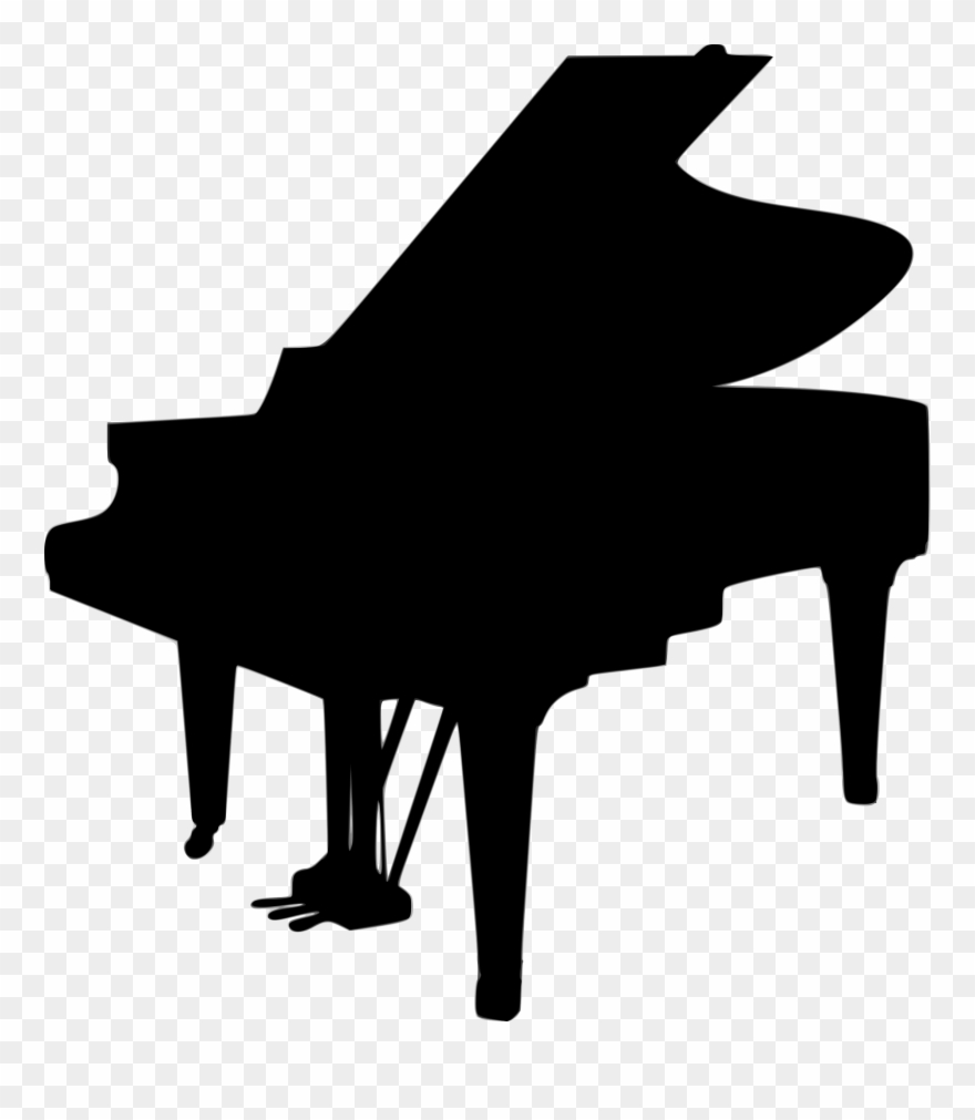Onlinelabels Clip Art - Baby Grand Piano Silhouette - Png Download