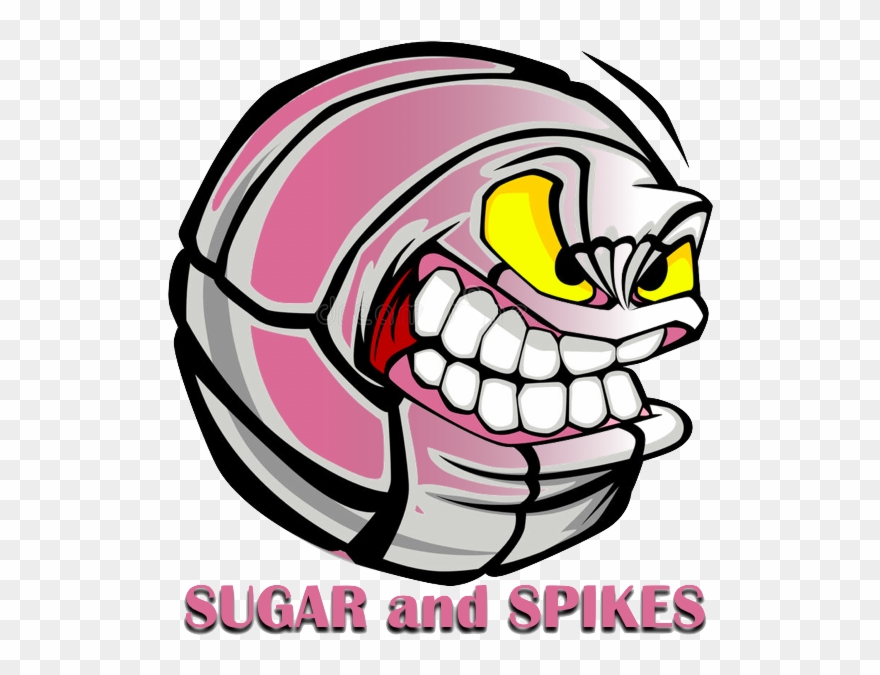 12u Sugar And Spike - Volleyball With A Face Clipart