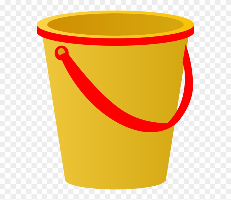 Yellow Sand Pail With Red Accents Vector Clip Art Pail Clip Art Png