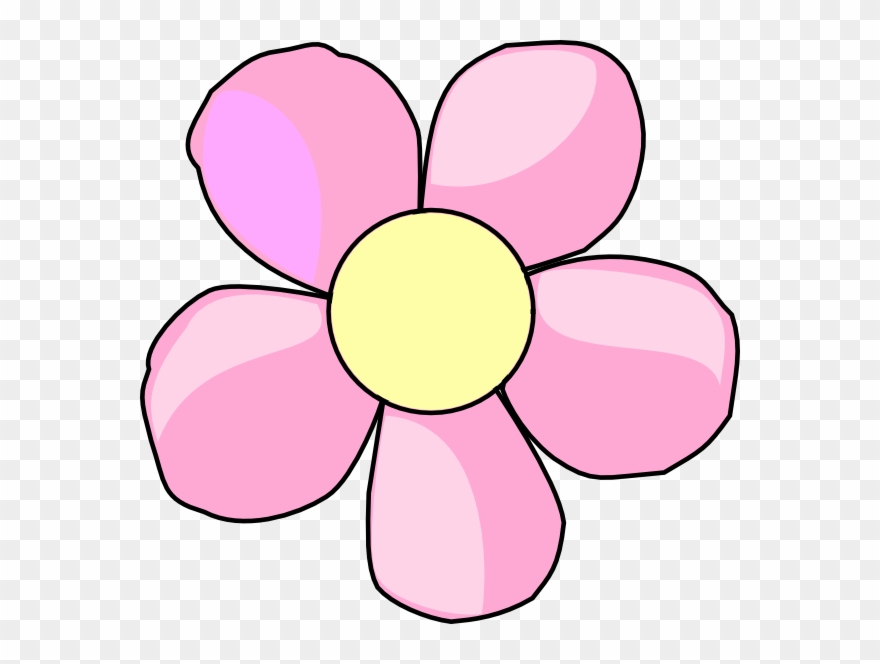 Bonita Rosada Clip Art At Clker Com - Clipart Flor - Png Download