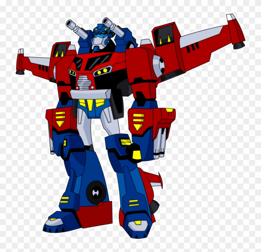 Transformers Clipart Optimus Prime Pencil And In Color - Optimus Prime Transformer Cartoon - Png Download
