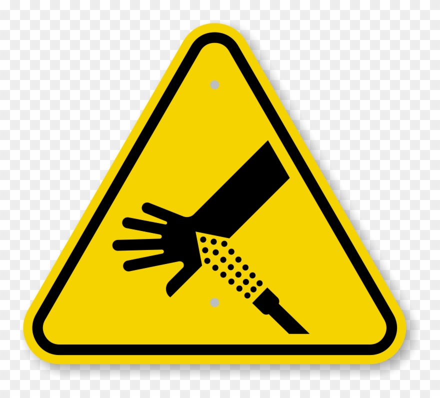Iso Skin Puncture, Water Jet Symbol Warning Sign - Rotating Parts Hazard Sign Clipart
