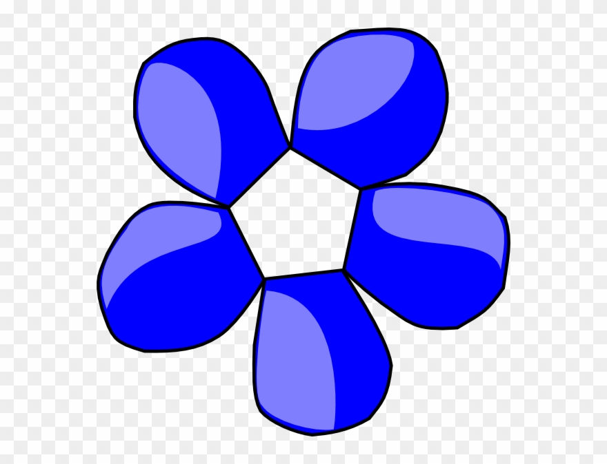 This Free Clip Arts Design Of Blue Daisy White Center - Png Download