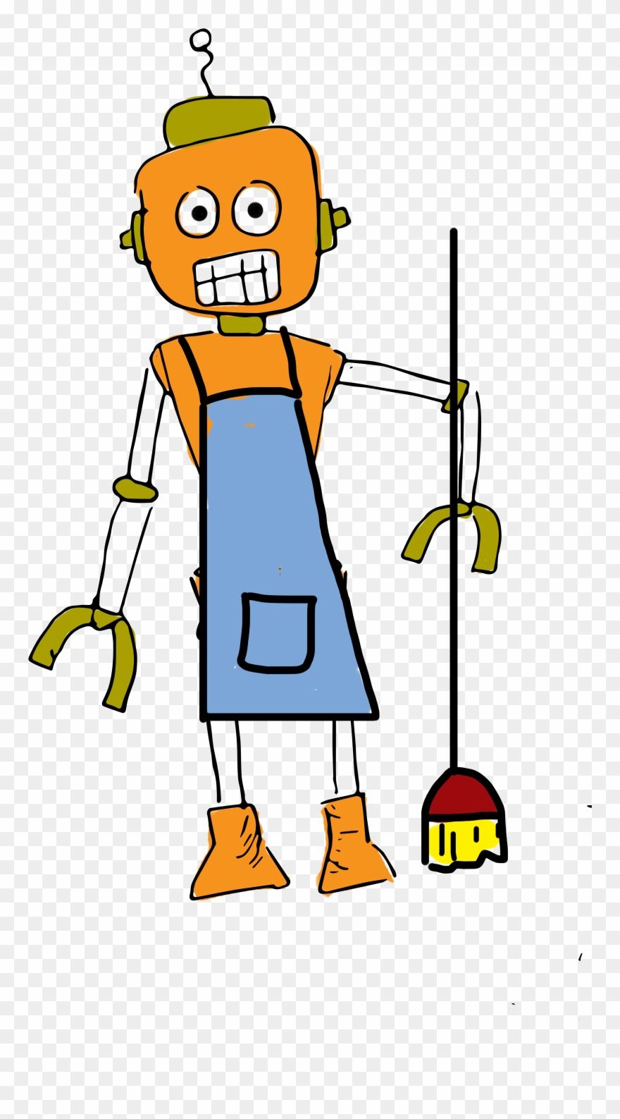 Robot Cleaning - Human Behavior Clipart