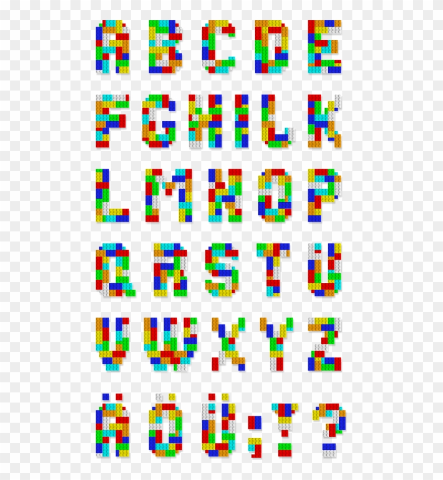 Blocks,plastic, - Rainbow Color Block Alphabet Mugs Clipart