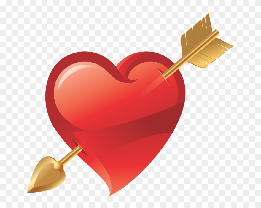 Love Png - Сердце Со Стрелой Пнг Clipart