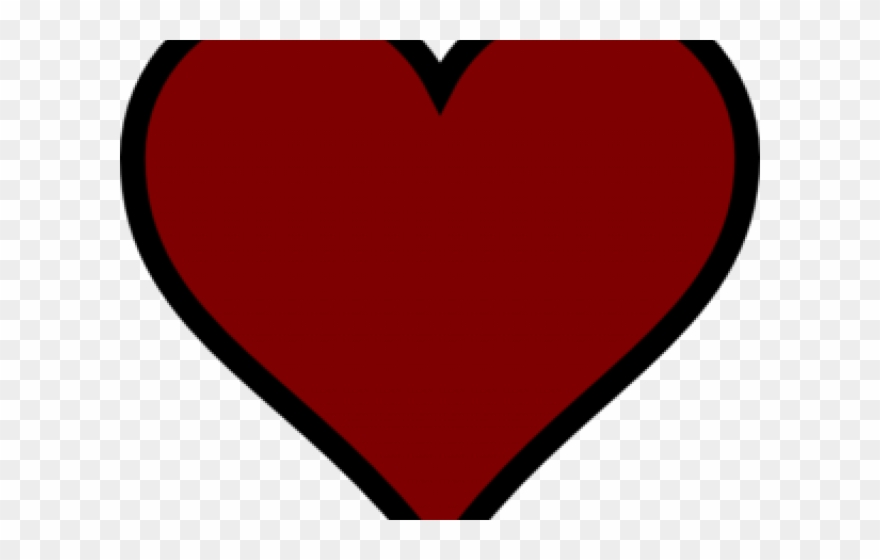 Dark Heart Cliparts - Simple Red Heart Tattoo - Png Download