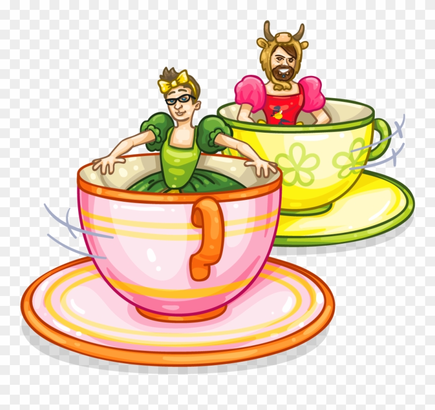 Teacup Ride - Tea Cup Ride Clipart - Png Download