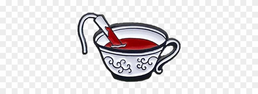 Tampon In A Teacup Pin - Tampon In A Teacup Clipart