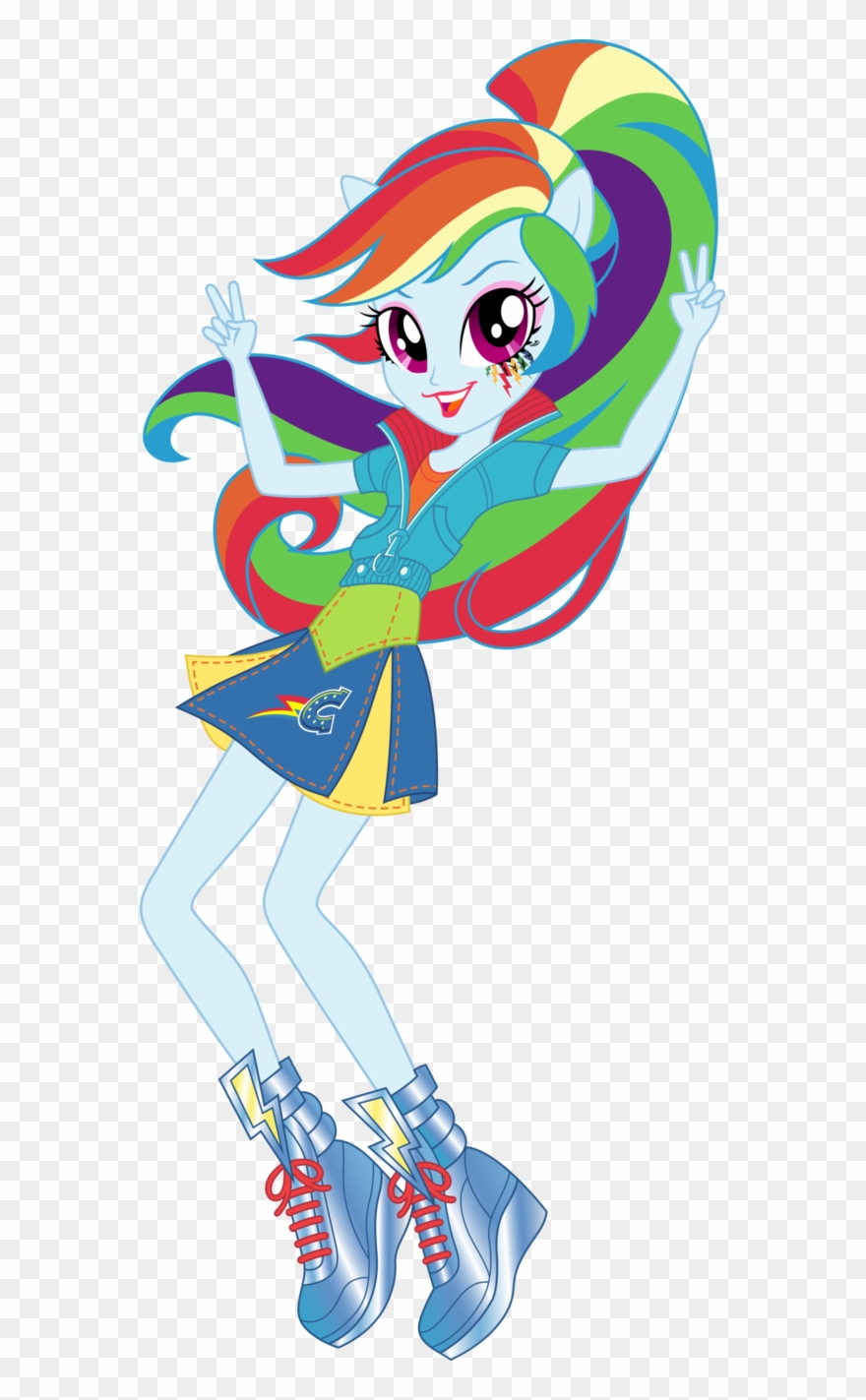 Image Of School Spirit Clip Art Medium Size - Friendship Games Rainbow Dash School Spirit - Png Download