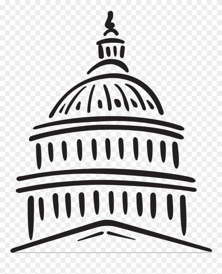 Us Capitol - Us Capitol Drawing Easy Clipart