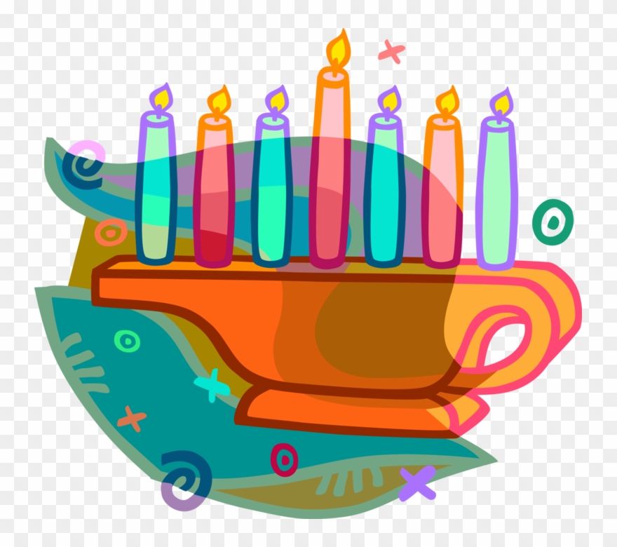 Vector Illustration Of Traditional African Kinara Candle - Clip Art - Png Download