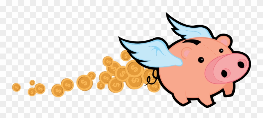 Pig-flying - Cartoon Clipart