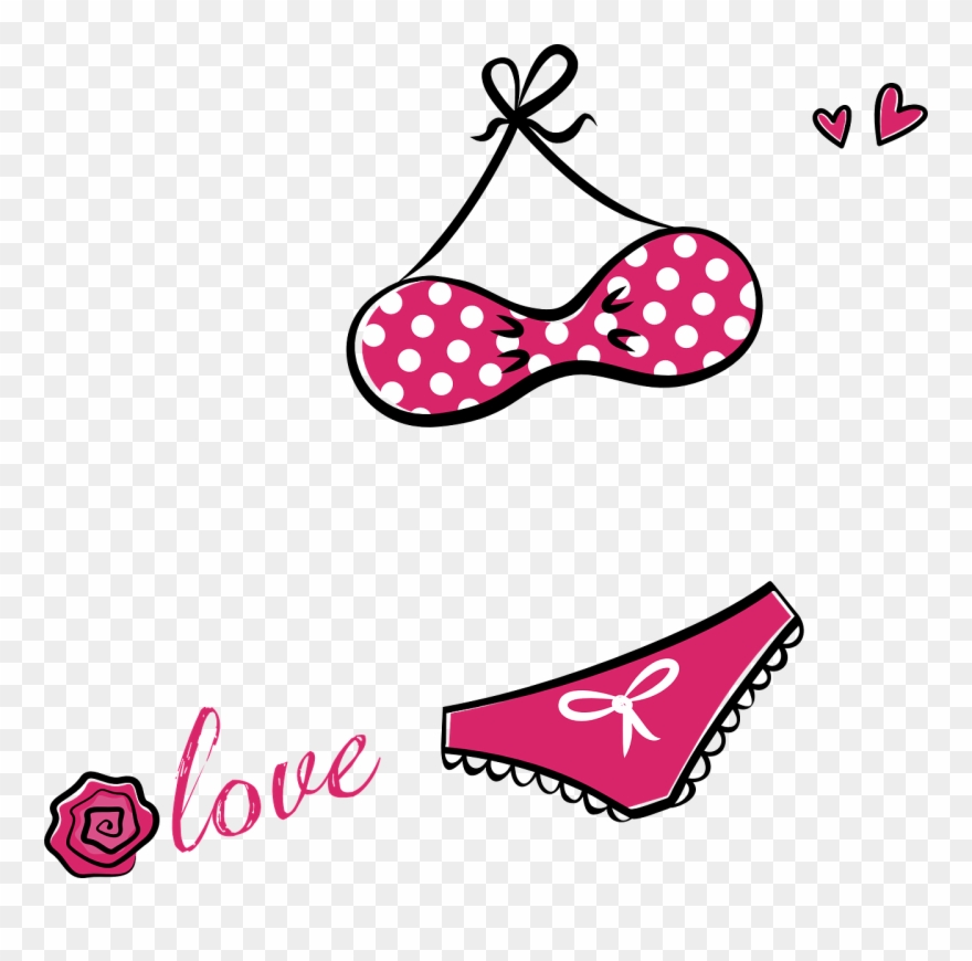 Red Bikini For Good Luck - Sutiã E Calcinha Png Clipart