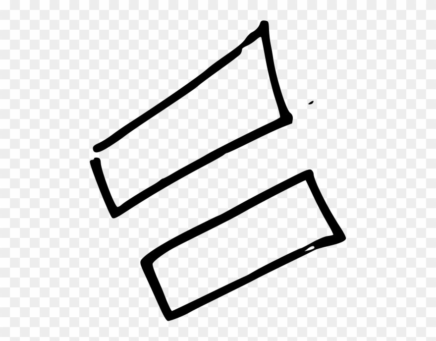 Hand Drawn Equal Sign Clipart
