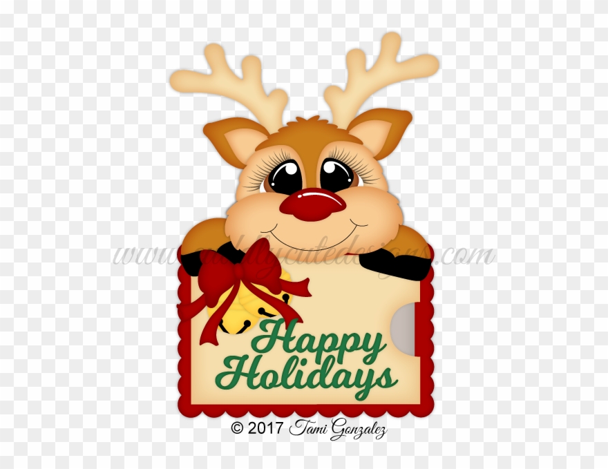 Reindeer Gift Card Holder - Christmas Day Clipart