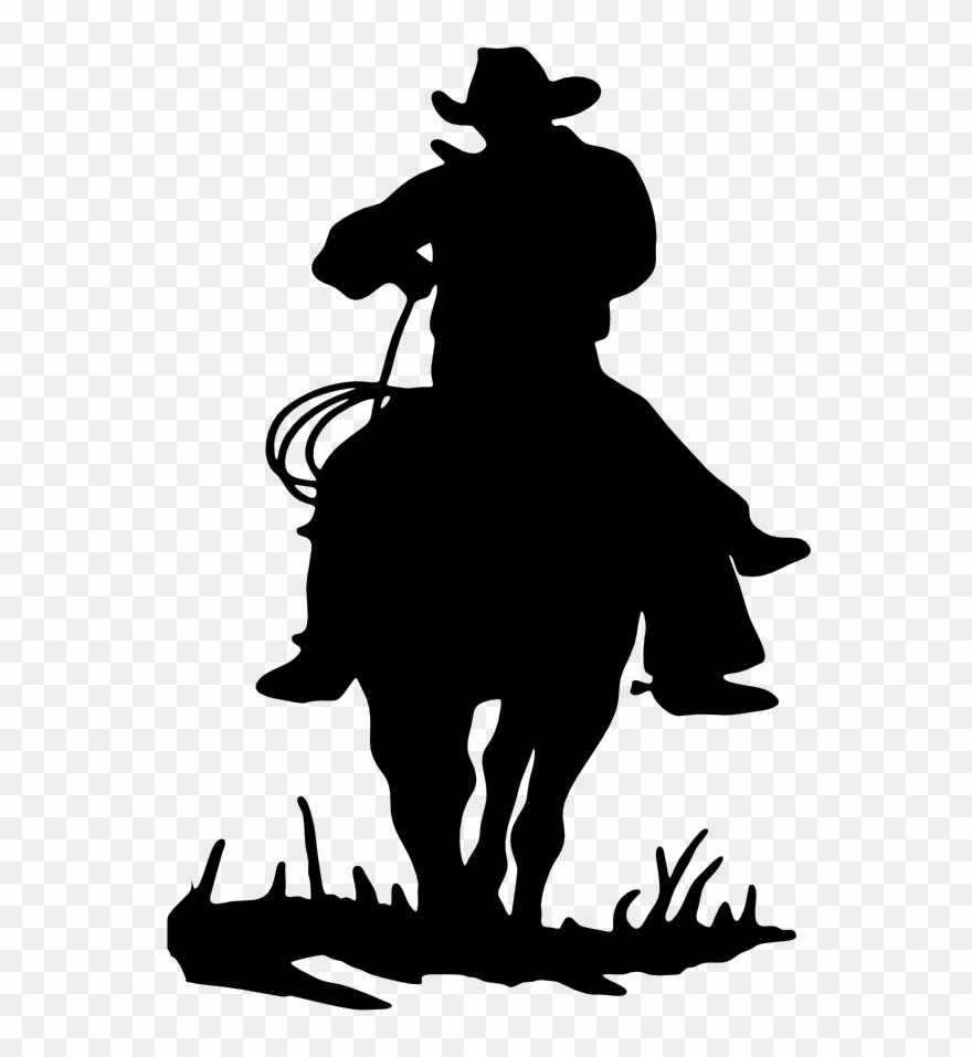 Publicat De Eu Ciresica La - Cowboys Riding Horses Silhouette Clipart
