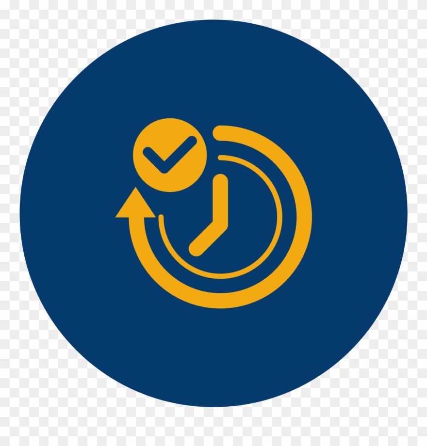 On Time Service - Circle Clipart