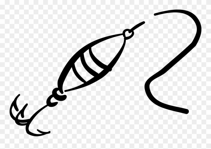 Vector Illustration Of Sport Fisherman Angler's Fishing - Fishing Lure Clipart Free - Png Download