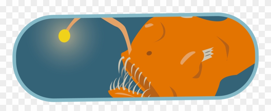 Where The Anglerfish Lure Prey With Their Bioluminescent - Illustration Clipart
