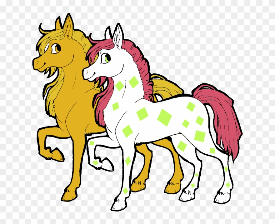 Crystal And Butterscotch - Mane Clipart