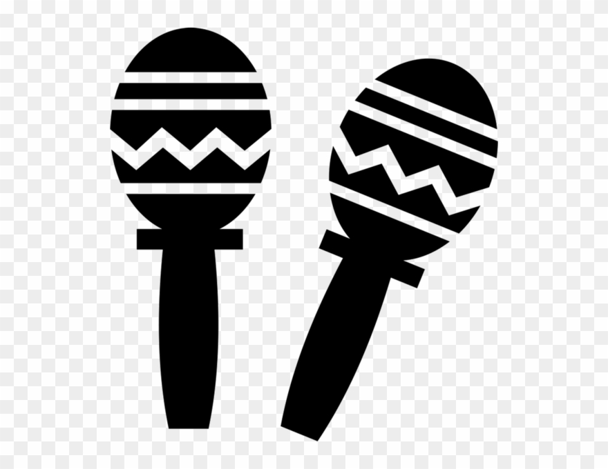 Maracas Rubber Stamp - Icon Clipart