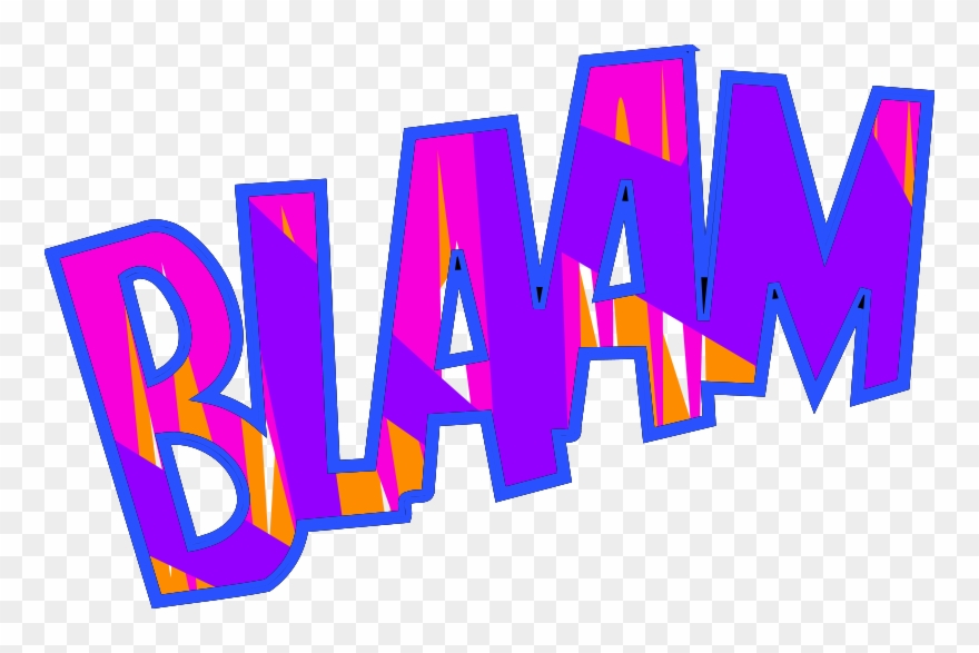 Noise Free Wouf Outlined Free Blaam - Clip Art Onomatopoeia - Png Download