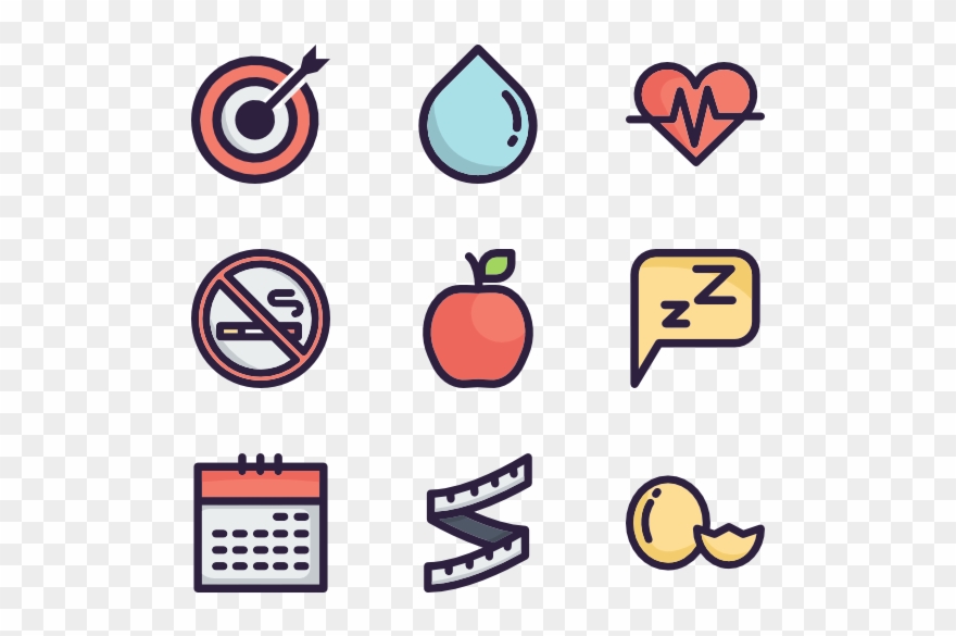 Healthy Vector Lifestyle Icon Picture Black And White - Healthy Lifestyle Icon Png Clipart
