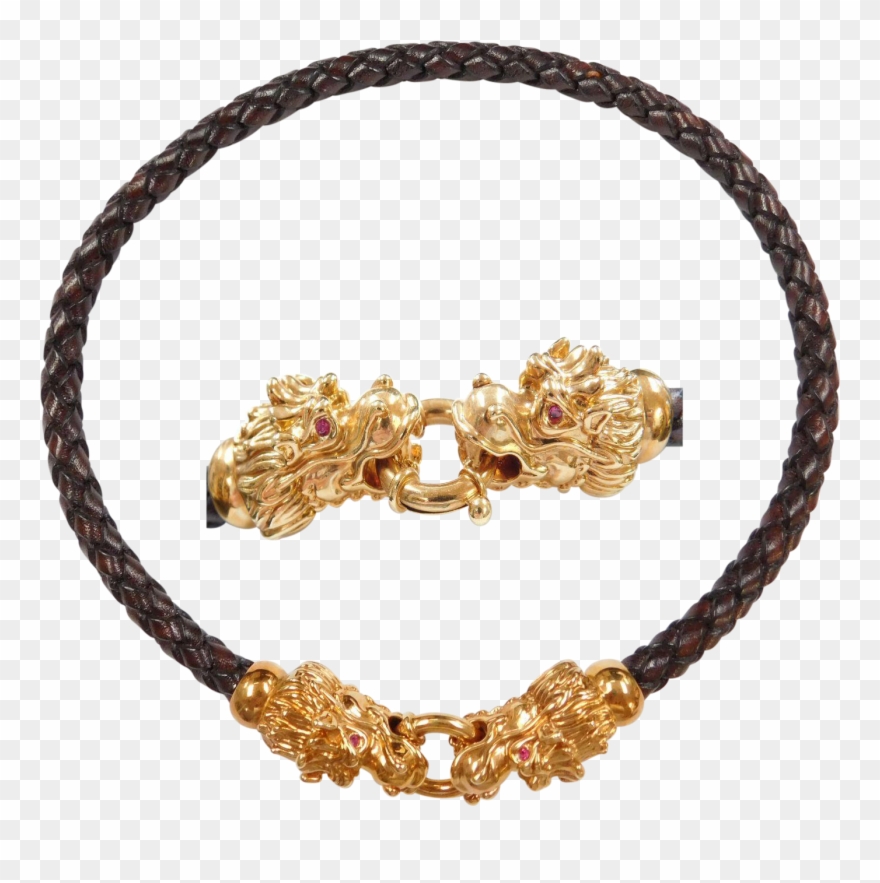 Gold - Leather Bracelets Gold Dragon Clipart